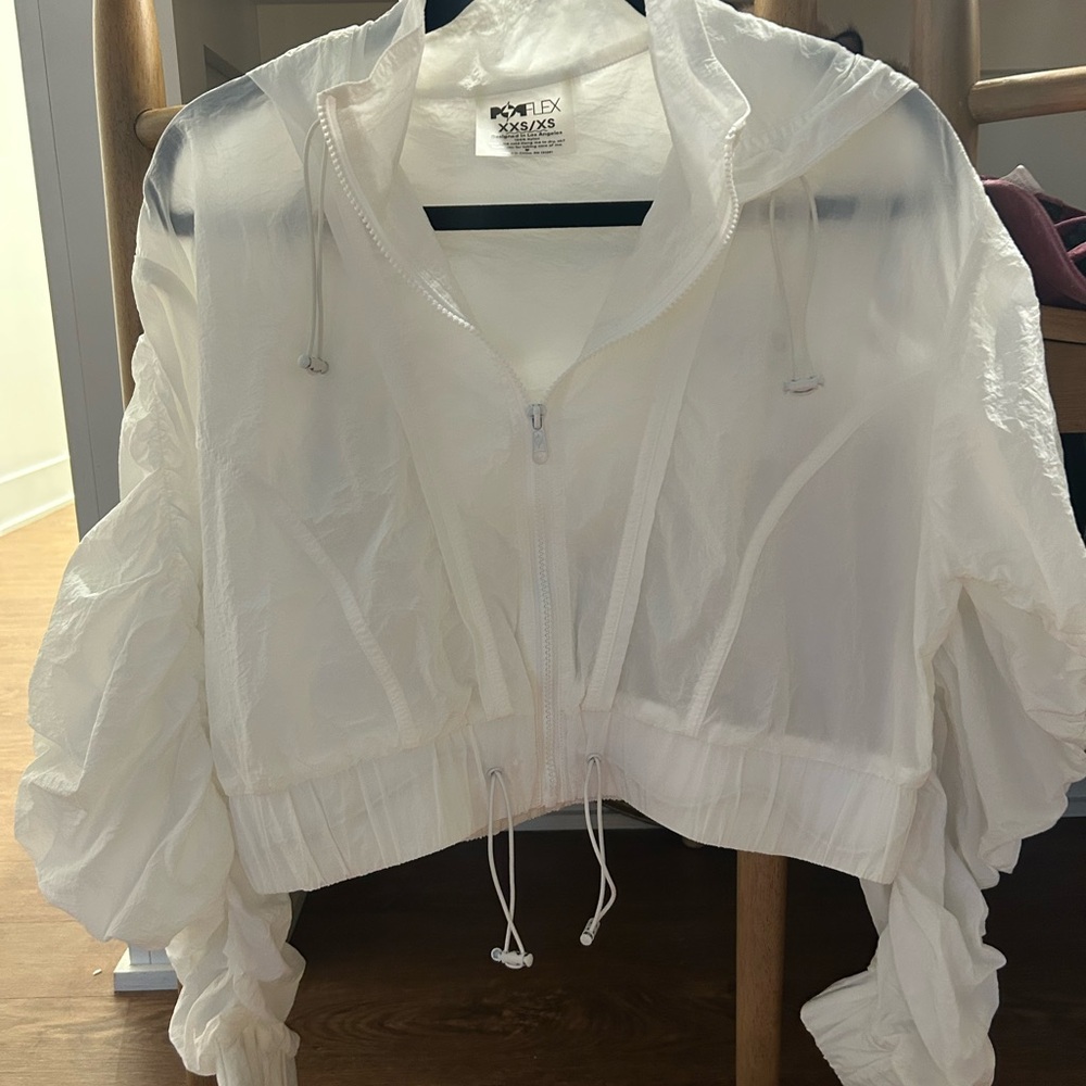 POPFLEX whimsical breeze windbreaker in white